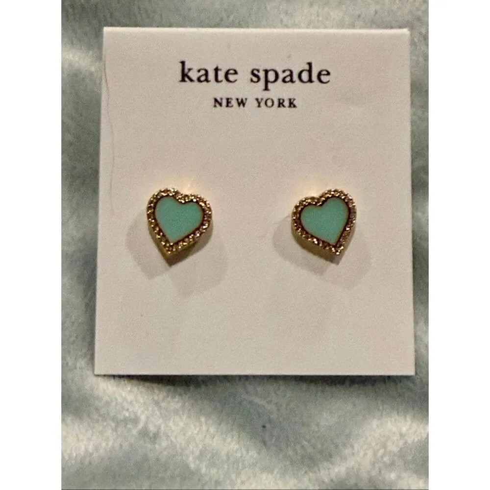 Kate Spade NEW earrings - Take Heart earrings Tiffany blue